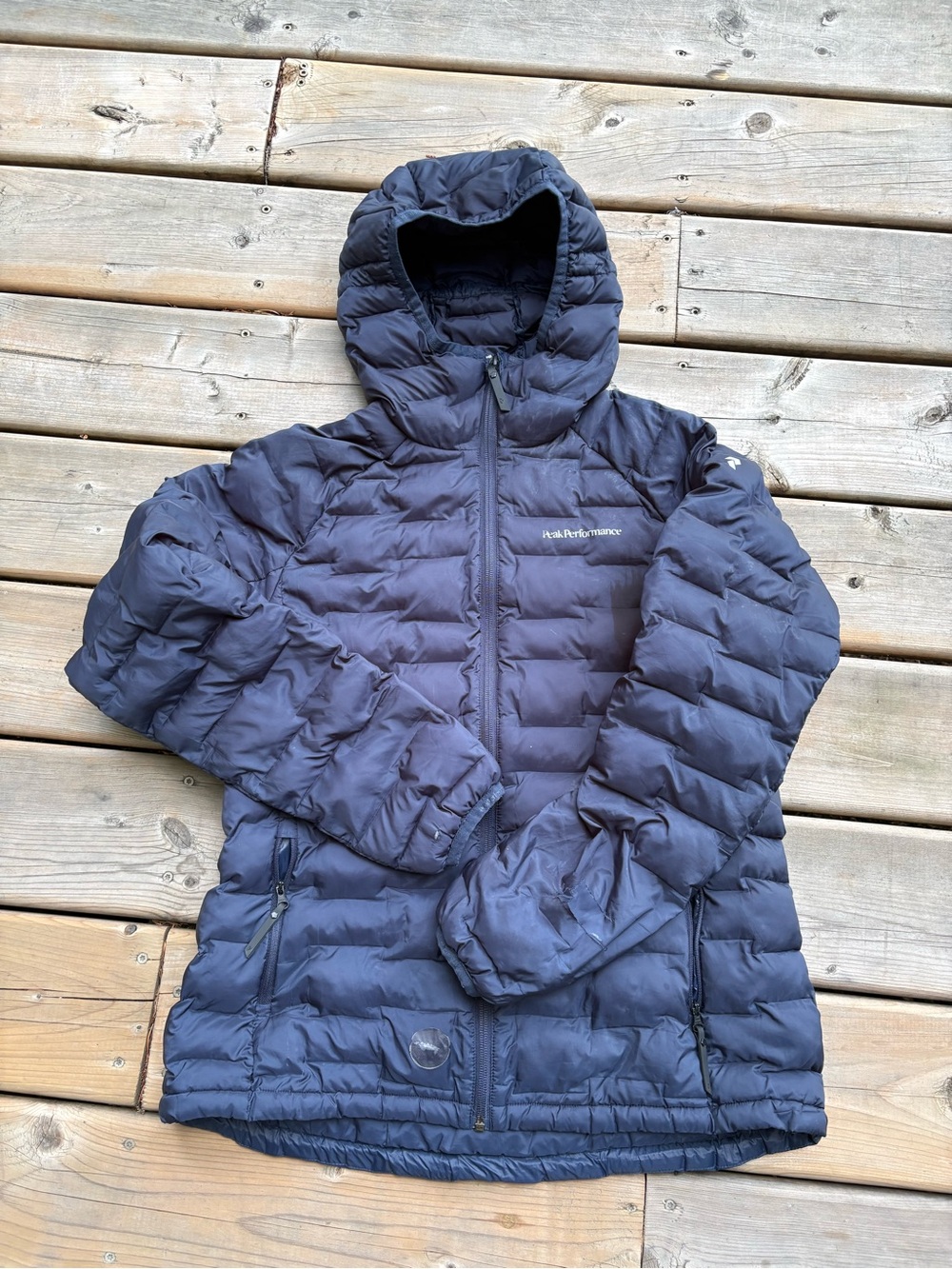 Peak Performance Navy Blue Argon Insulated Hooded Puffer Jacket